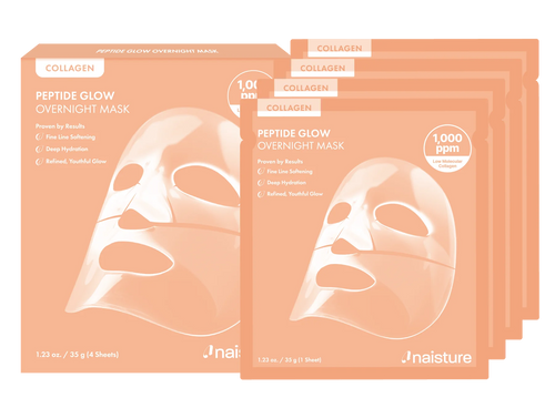Naisture Peptide Glow Overnight Mask-(4pcs/pack)