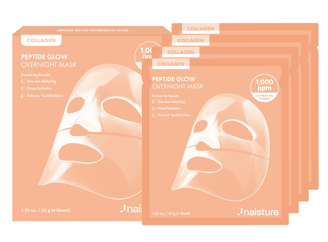 Naisture Peptide Glow Overnight Mask-(4pcs/pack)